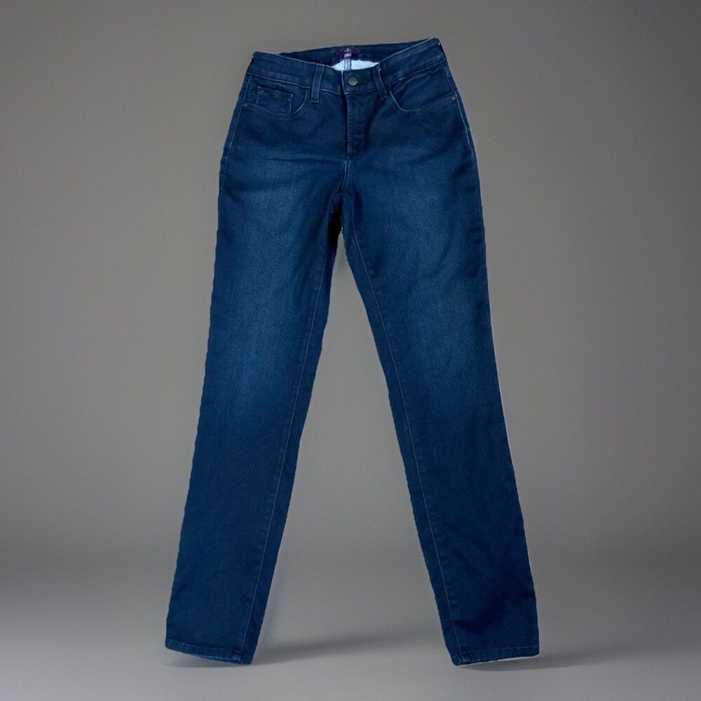 NYDJ Alina Legging Jeans Size 2 Womens Skinny STYLE 38935NL Stretch Dark Wash
